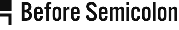 before semicolon logo